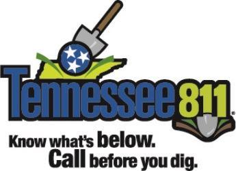 Tennessee 811 Know what's below call before you dig logo