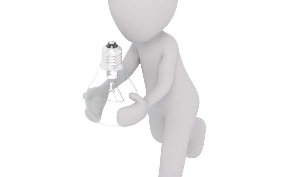 graphic of figure holding lightbulb