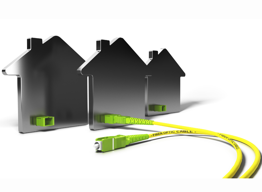 homes with a fiber cord connected