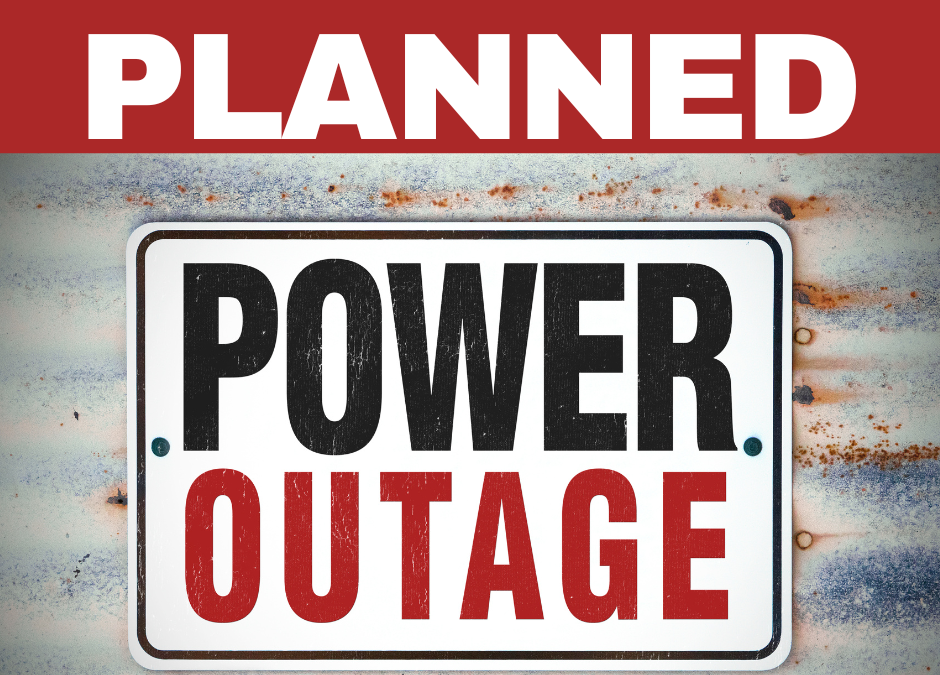Planned Power Outage – Sunday, Mar 26